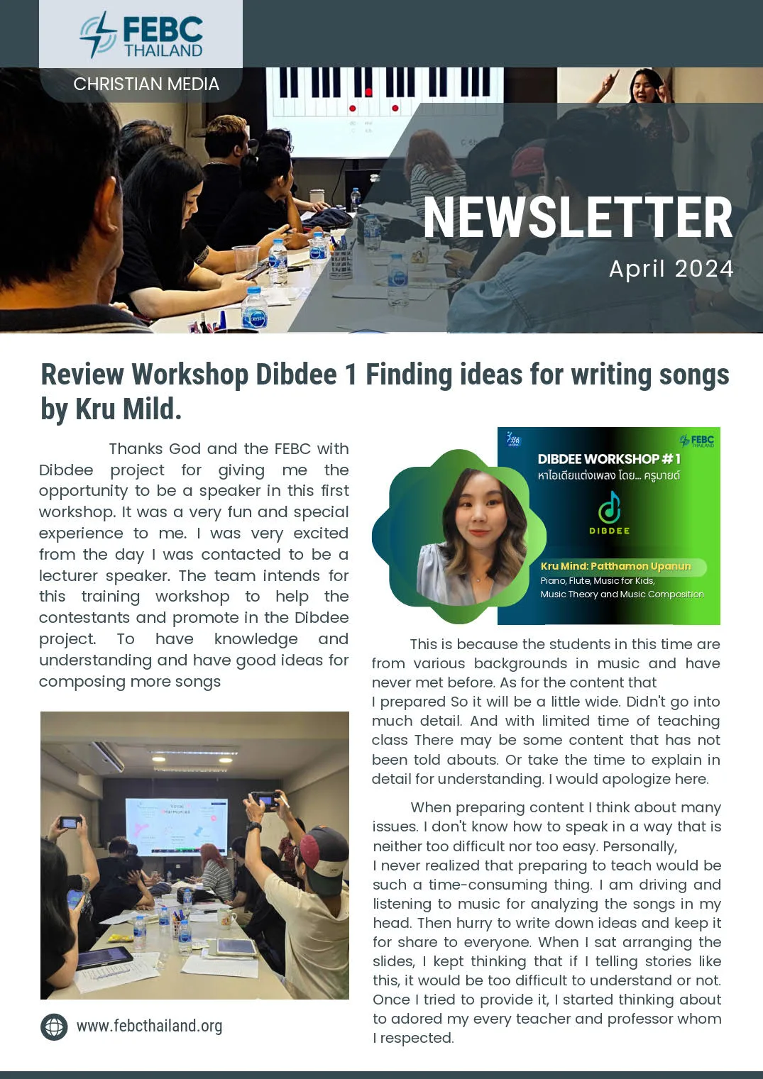 Newsletter April 2024