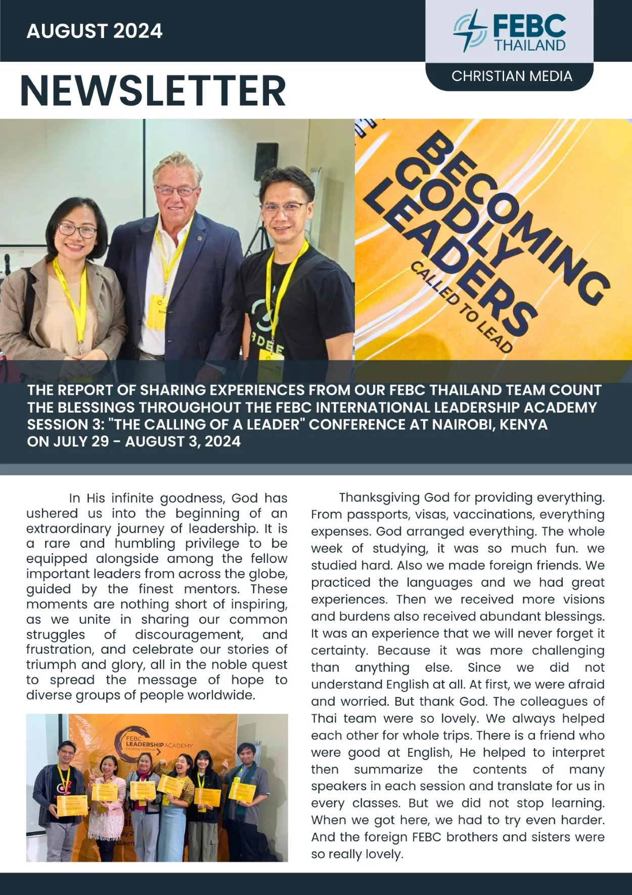 Newsletter August 2024
